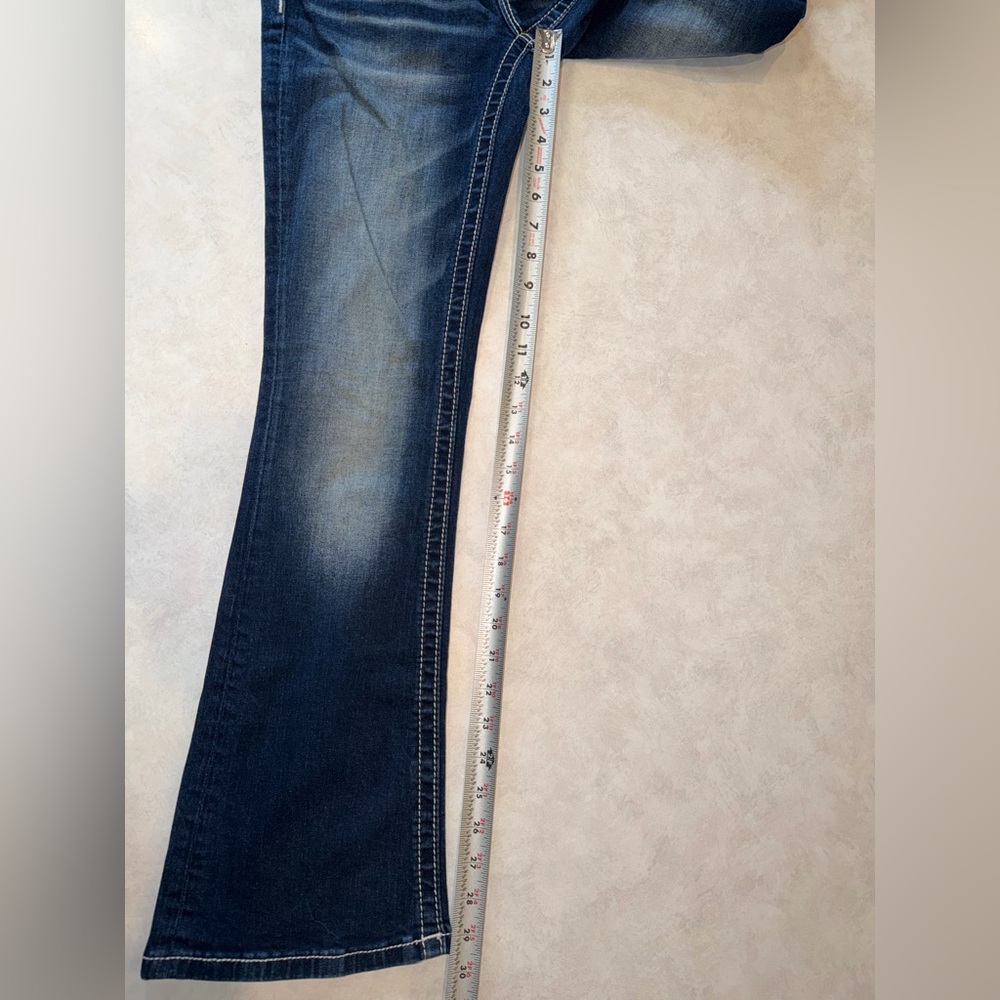 Miss Me Signature Women Jeans Low Rise Bootcut Blue Embellished Size 26x29.5 EUC - Picture 11 of 11